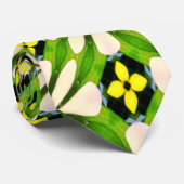 Esthetische bloemen patroon stropdas (Opgerold)