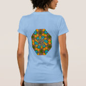 Esthetische bloemen patroon t-shirt (Achterkant)