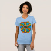 Esthetische bloemen patroon t-shirt (Voorkant volledig)