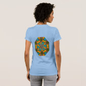 Esthetische bloemen patroon t-shirt (Achterkant volledig)