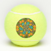 Esthetische bloemen patroon tennisballen (Achterkant)