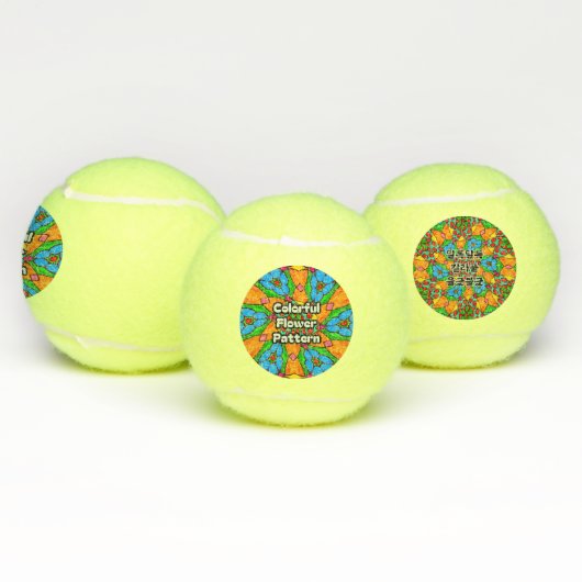 Esthetische bloemen patroon tennisballen (Multi)
