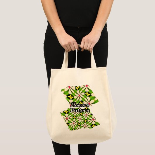 Esthetische bloemen patroon tote bag (Voorkant (product))