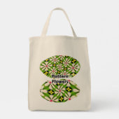 Esthetische bloemen patroon tote bag (Achterkant)