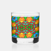 Esthetische bloemen patroon whisky glas (Rechts)