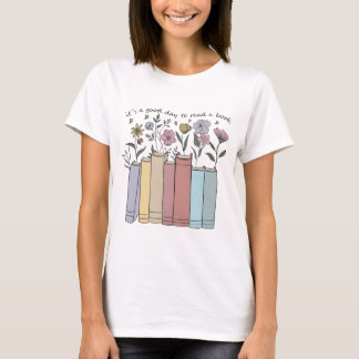 Esthetische bloemenboeken Het is een goede dag om T-shirt
