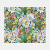 Esthetische bloemende fleece deken (Voorkant (Horizontaal))