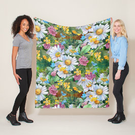 Esthetische bloemende fleece deken