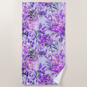 Esthetische bloemendouche gordijn strandhanddoek strandlaken (Voorkant)