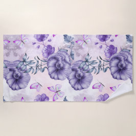 Esthetische bloemendouche gordijn strandhanddoek strandlaken