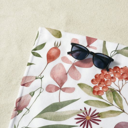 Esthetische bloemendouche gordijn strandhanddoek strandlaken (In situ)