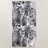 Esthetische bloemendouche gordijn strandhanddoek strandlaken (Voorkant)