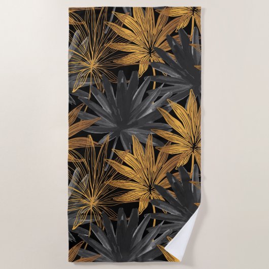 Esthetische bloemendouchegordijn strandlaken (Voorkant)