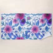 Esthetische bloemendouchegordijn strandlaken (Voorkant)