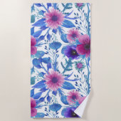 Esthetische bloemendouchegordijn strandlaken (Voorkant)