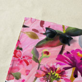 Esthetische bloemendouchegordijn strandlaken (In situ)