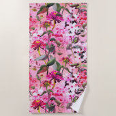 Esthetische bloemendouchegordijn strandlaken (Voorkant)