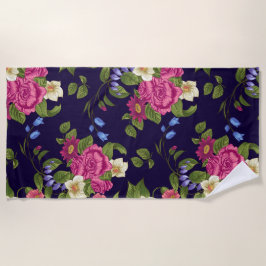 Esthetische bloemendouchegordijn strandlaken