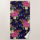 Esthetische bloemendouchegordijn strandlaken (Voorkant)