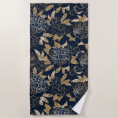 Esthetische bloemendouchegordijn strandlaken (Voorkant)