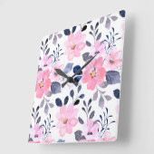 Esthetische bloemenkokerkok vierkante klok (Hoek)