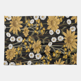 Esthetische bloemenpracht theedoek