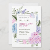 Esthetische bloemensorte hydrangea kaart (Voorkant)