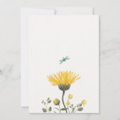 Esthetische bloementuin bruiloft kaart (Achterkant)