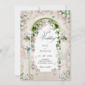 Esthetische bloementuin trouwboog kaart (Voorkant)