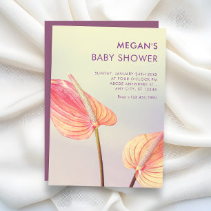 Esthetische bloemige Anthurium minimalistische bab Kaart
