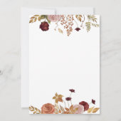Esthetische bloemige Friendsgiving diner uitnodigi Kaart (Achterkant)