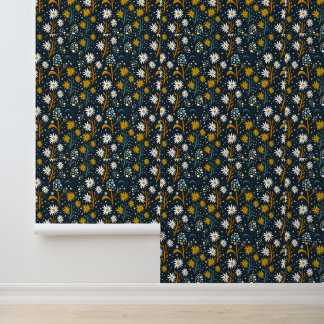 Esthetische bloemkunst behang