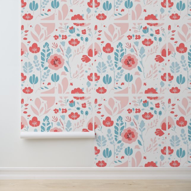 Esthetische bloemkunst behang (Applicatie)