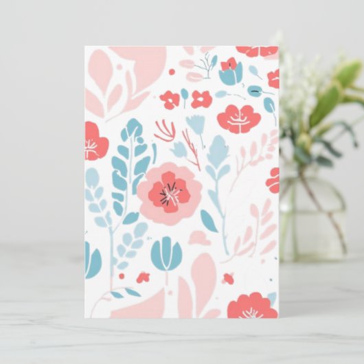 Esthetische bloemkunst kaart (Staand voorkant)