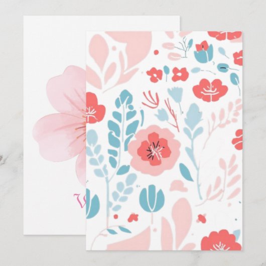 Esthetische bloemkunst kaart (Voorkant / Achterkant)