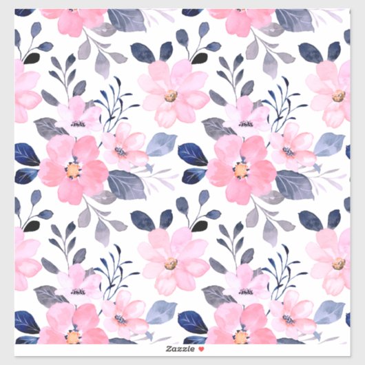 Esthetische bloemsticker | Minimaal ontwerp Sticker (Vel)