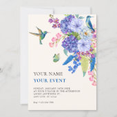 Esthetische bloemvogel elegant kaart (Voorkant)