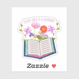 Esthetische boek Quote Sticker