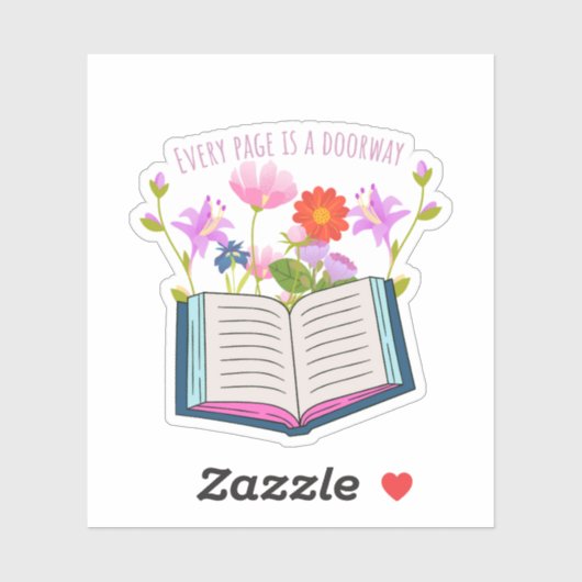 Esthetische boek Quote Sticker (Vel)