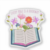 Esthetische boek Quote Sticker (Voorkant)