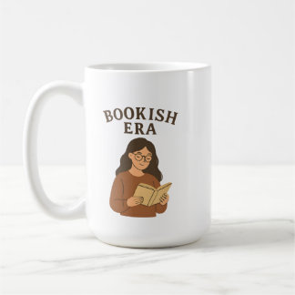 Esthetische BoekenTijdperk Gezellige Lezende Meisj Koffiemok
