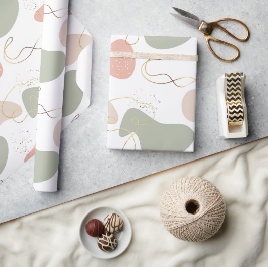 Esthetische Boho geometrische organische vormen pa Cadeaupapier (Crafts)