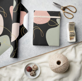 Esthetische Boho geometrische organische vormen pa Cadeaupapier