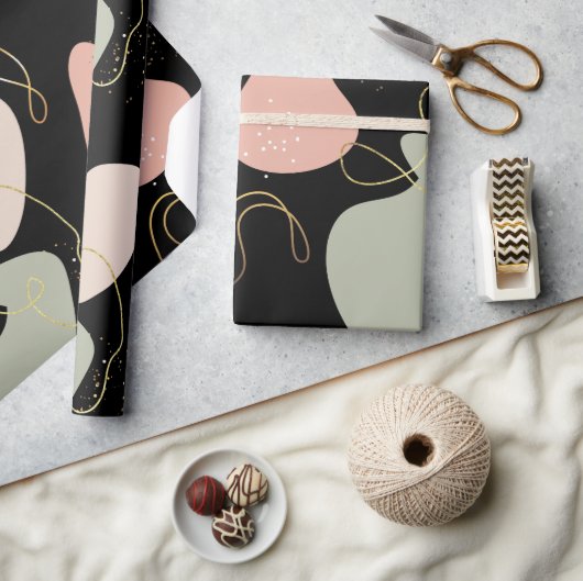 Esthetische Boho geometrische organische vormen pa Cadeaupapier (Crafts)