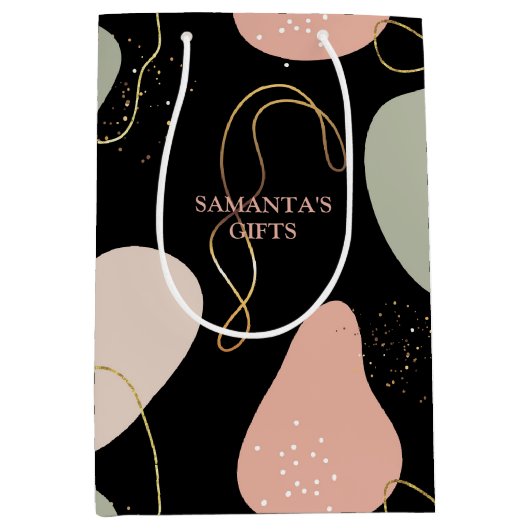 Esthetische Boho geometrische organische vormen pa Medium Cadeauzakje (Voorkant)