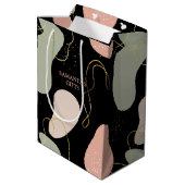 Esthetische Boho geometrische organische vormen pa Medium Cadeauzakje (Achterkant Gekanteld)