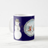 Esthetische Boho Sneeuwman Koffiemok (Voorkant links)
