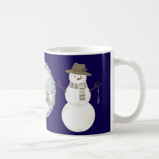 Esthetische Boho Sneeuwman Koffiemok (Rechts)