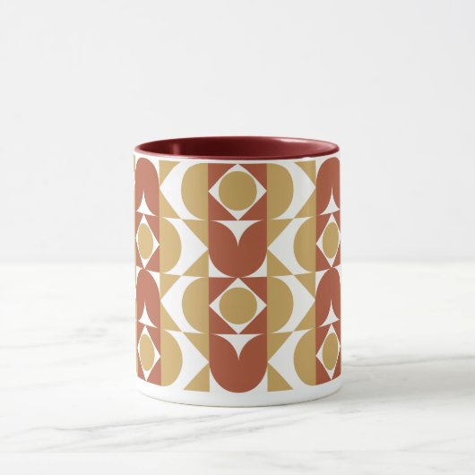 Esthetische boho stijl kleurrijk geometrisch patro mok (Midden)