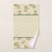 Esthetische botanische patroon goud en groene twij bad handdoek (Handdoek)